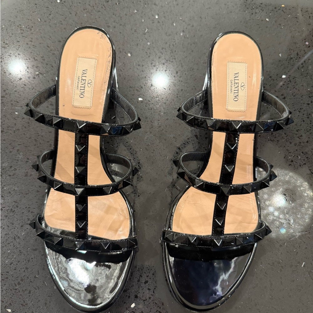 Valentino Black Studded Women's Sandals
